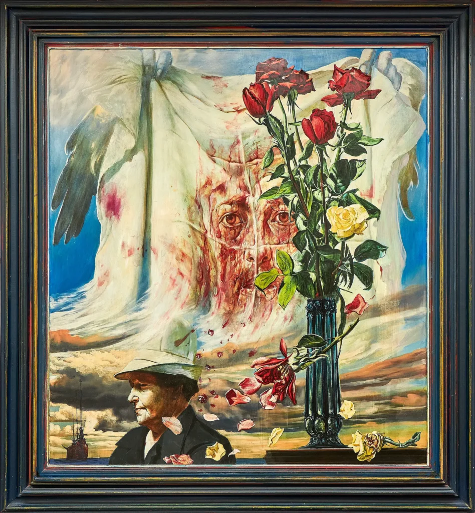 „Über den Tod meiner Mutter Maria“, 1973 von Fritz Aigner aus der Kunstsammlung Arnoldina im Schmankerlwirt Vorderweißenbach