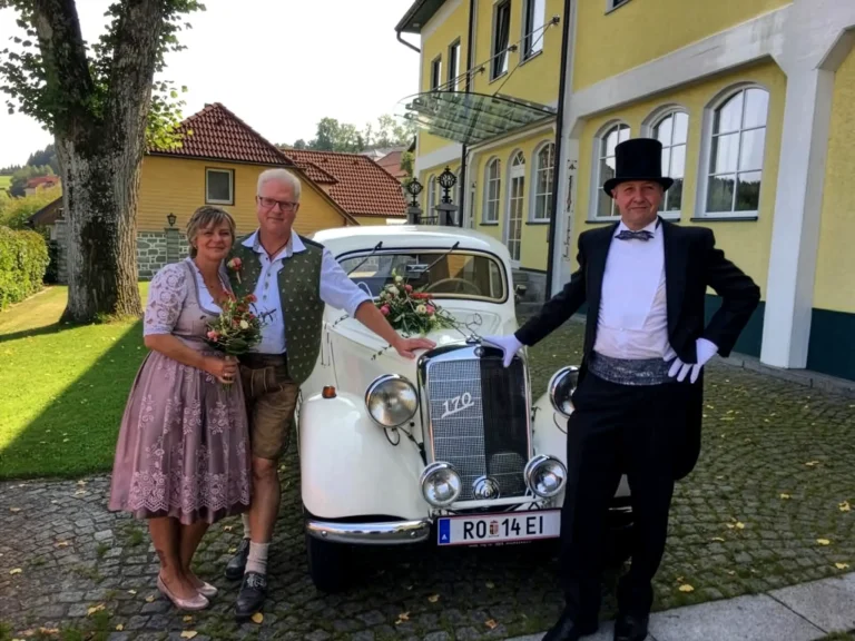 Oldtimer-Hochzeit beim Schmankerlwirt in Vorderweißenbach im Mühlviertel