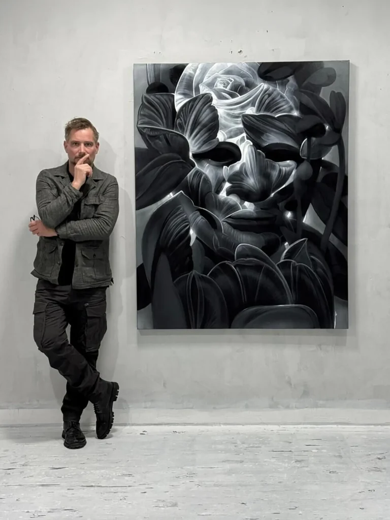 Portrait Lukas Johannes Aigner, Künstler in der Kunstsammlung Arnoldina im Schmankerlwirt Vorderweißenbach