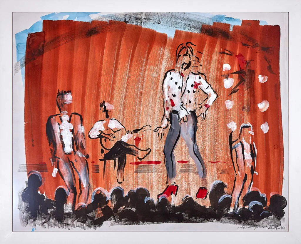 „Eduardo Guerrero“, 2018 von Matthias Claudius Aigner aus der Kunstsammlung Arnoldina im Schmankerlwirt Vorderweißenbach